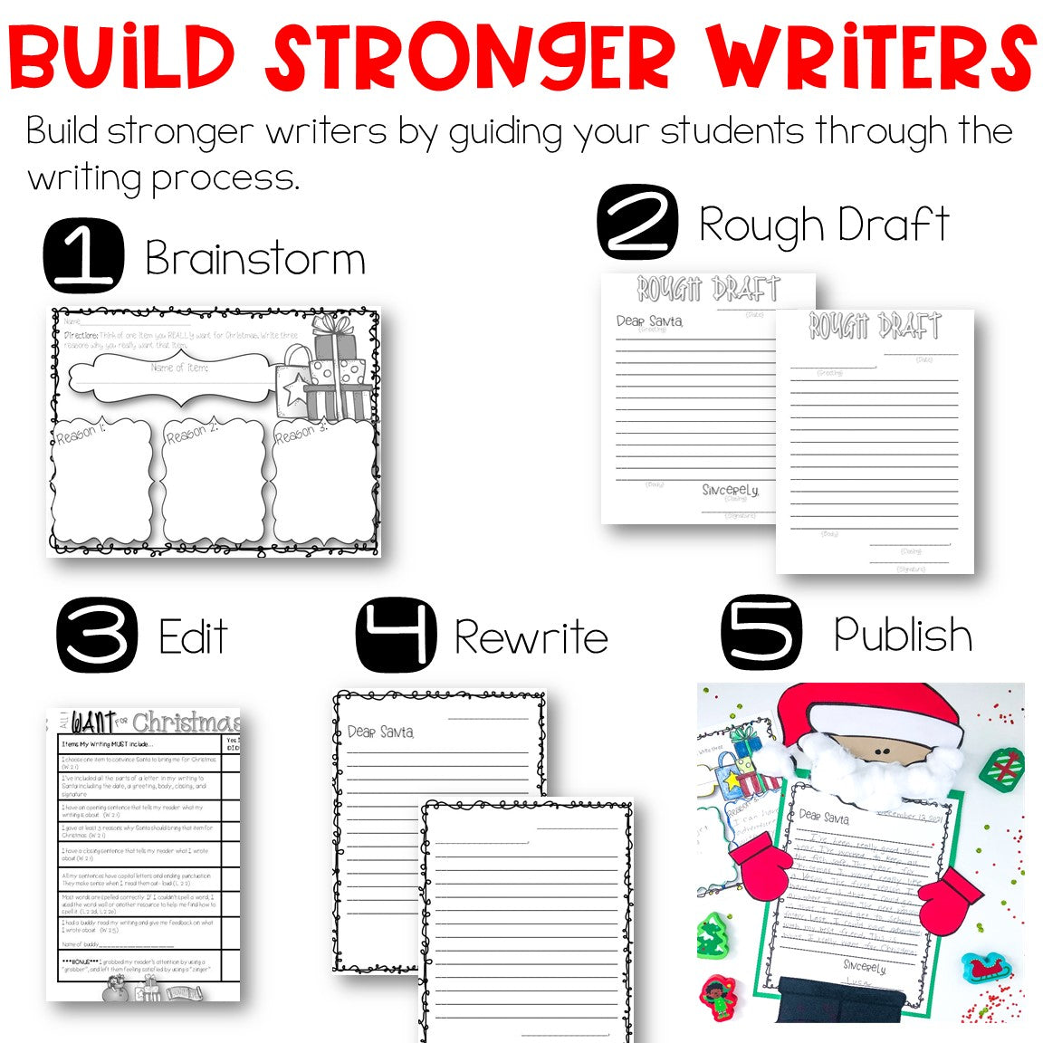 Santa Letter Writing Activity | Santa Craft | Santa Writing | Christmas Writing