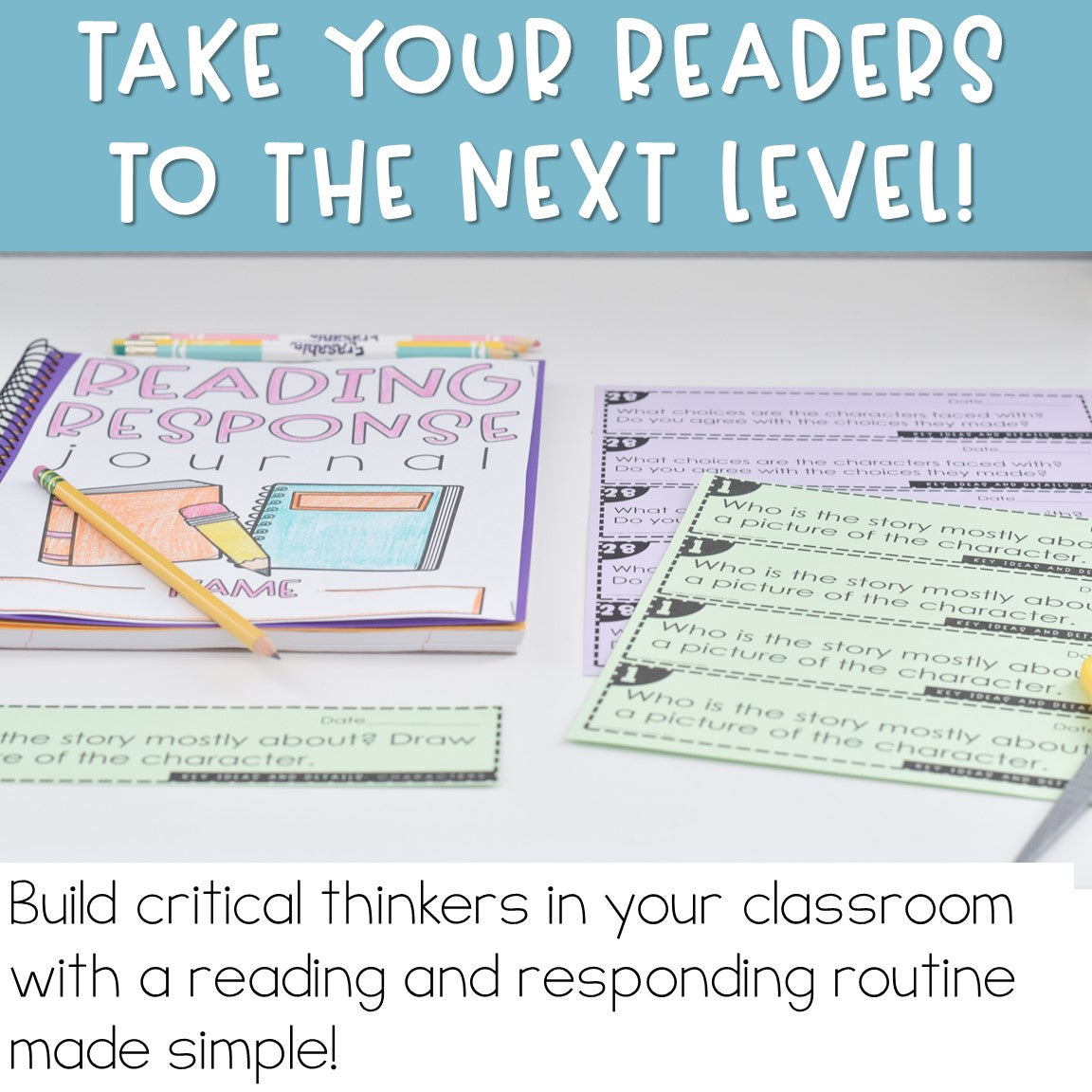Reading Response Journal Glue-Ins Literature