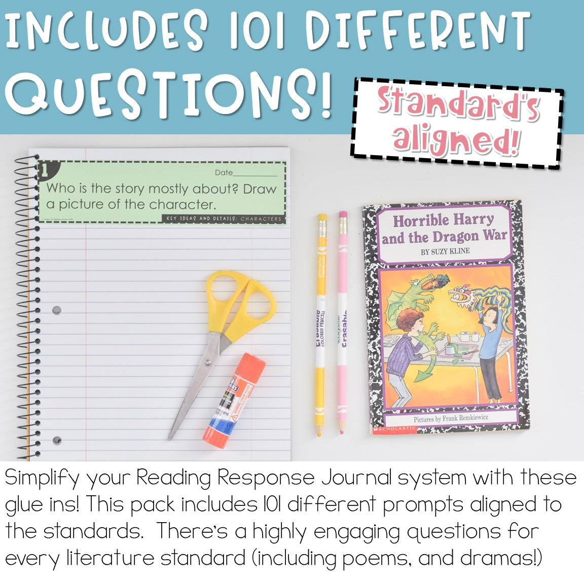 Reading Response Journal Glue-Ins Literature