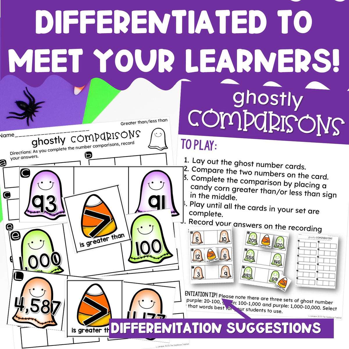 3rd Grade Halloween Math Games | Printable October Math Centers for Multiplication
