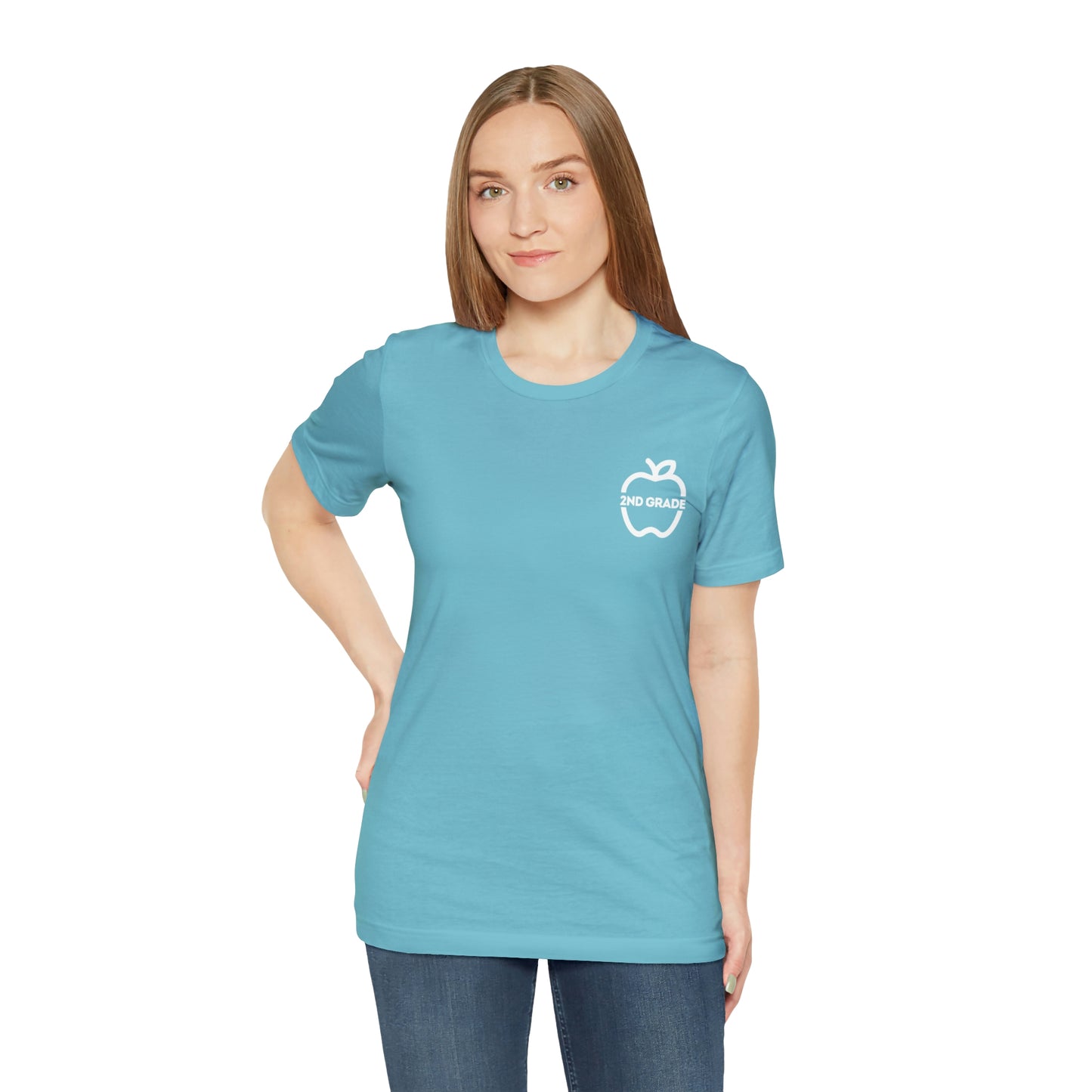 Grade Level Apple Tee-2nd Grade-Unisex Jersey Short Sleeve Tee