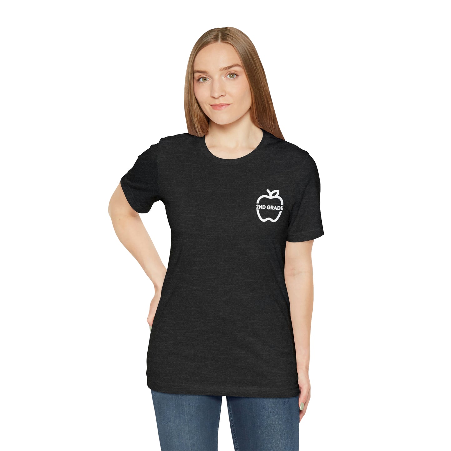 Grade Level Apple Tee-2nd Grade-Unisex Jersey Short Sleeve Tee