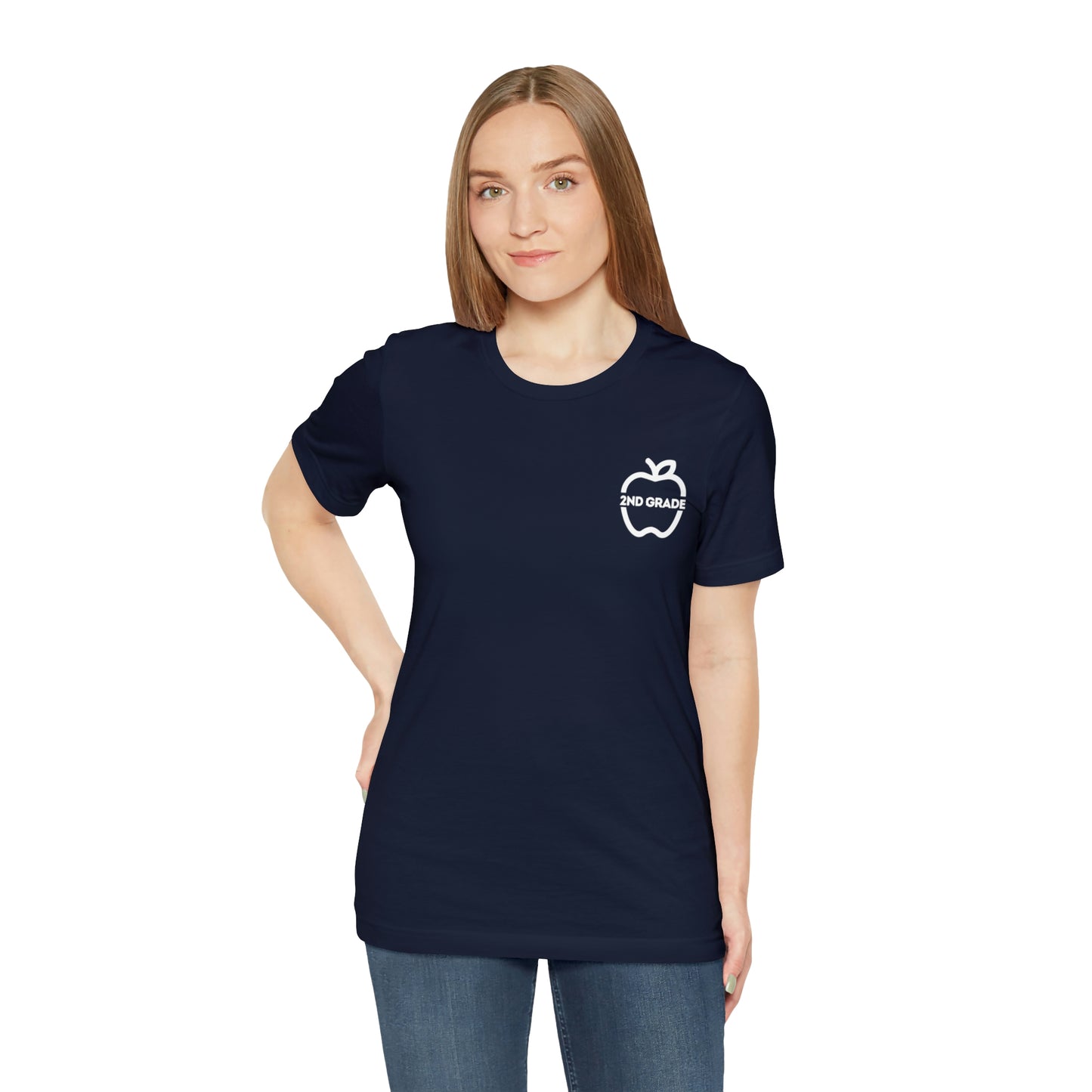 Grade Level Apple Tee-2nd Grade-Unisex Jersey Short Sleeve Tee
