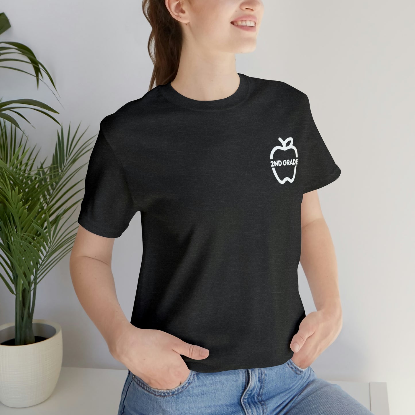 Grade Level Apple Tee-2nd Grade-Unisex Jersey Short Sleeve Tee