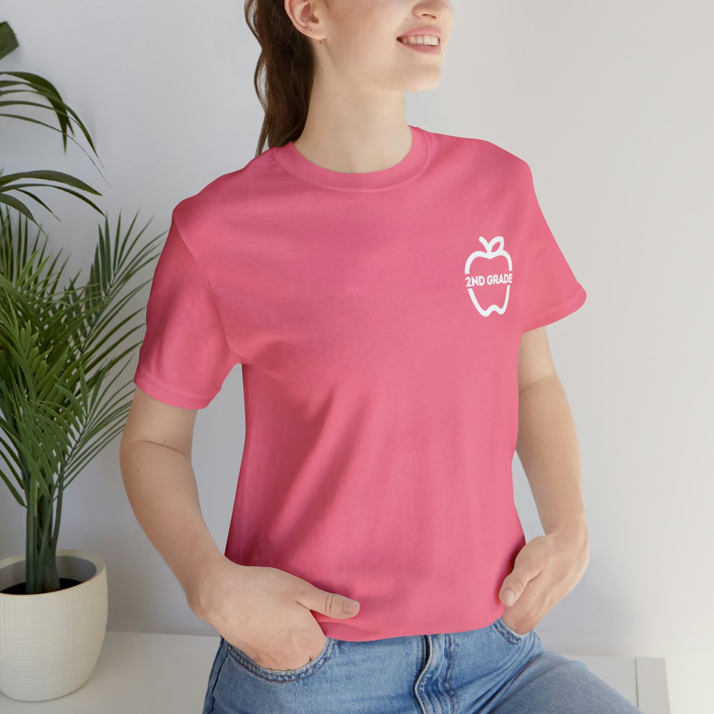 Grade Level Apple Tee-2nd Grade-Unisex Jersey Short Sleeve Tee