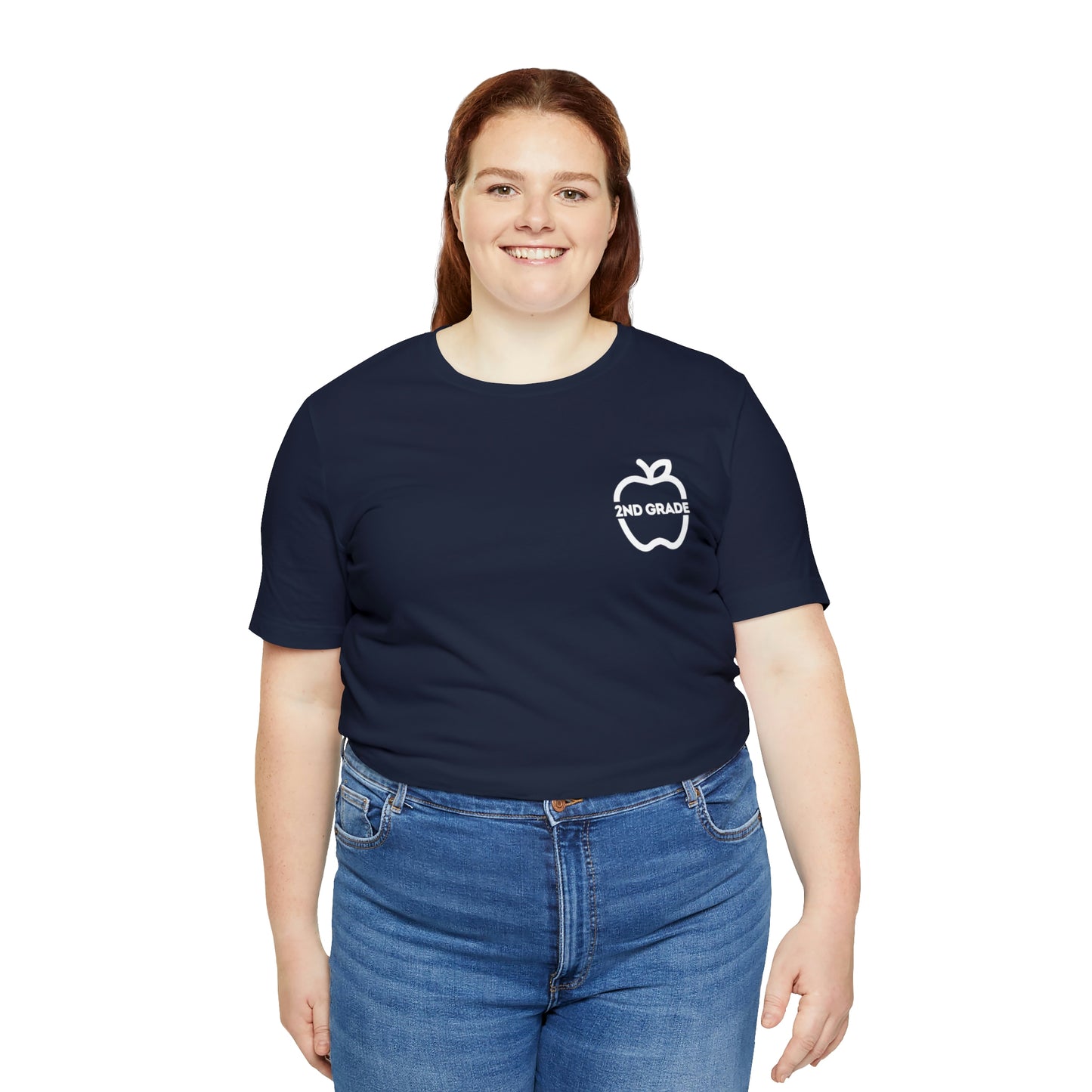 Grade Level Apple Tee-2nd Grade-Unisex Jersey Short Sleeve Tee