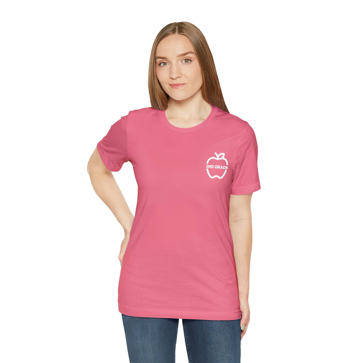 Grade Level Apple Tee-2nd Grade-Unisex Jersey Short Sleeve Tee
