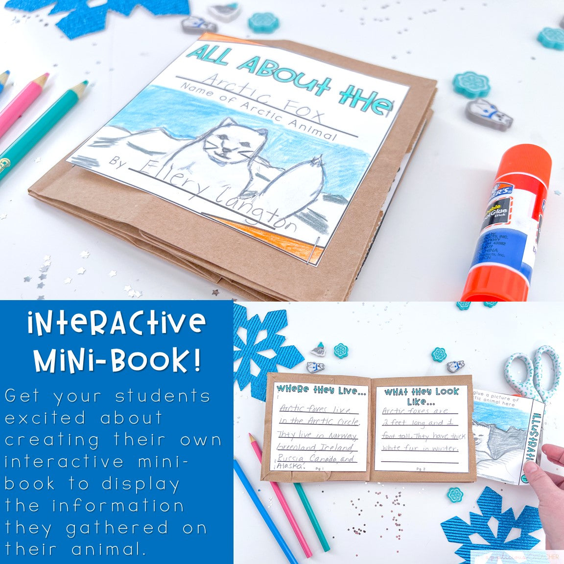 Arctic Animal Research Mini-book Beginning Research