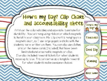 Classroom Clip Chart Editable Classroom Management Kit