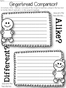 Gingerbread Man Activities Thematic Unit