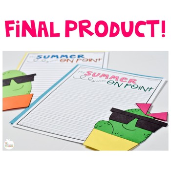 My Summer Vacation Cactus Writing Activity Back to School Writing