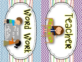Reading and Math Center Editable Label Kit