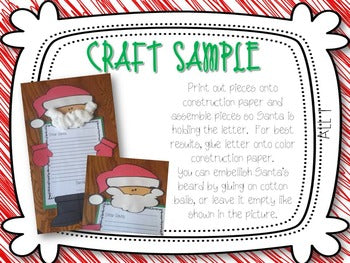 Santa Letter Writing Activity | Santa Craft | Santa Writing | Christmas Writing