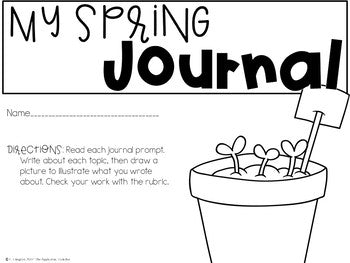 Spring Journal Writing Activity