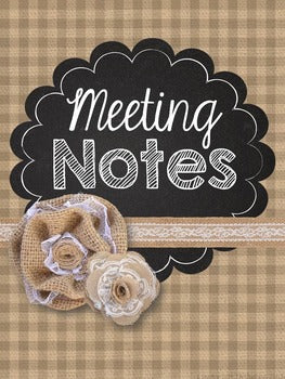 Teacher Binder Burlap Chalkboard