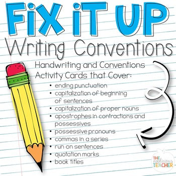 Writing Conventions Activity – The Applicious Teacher Resource Store