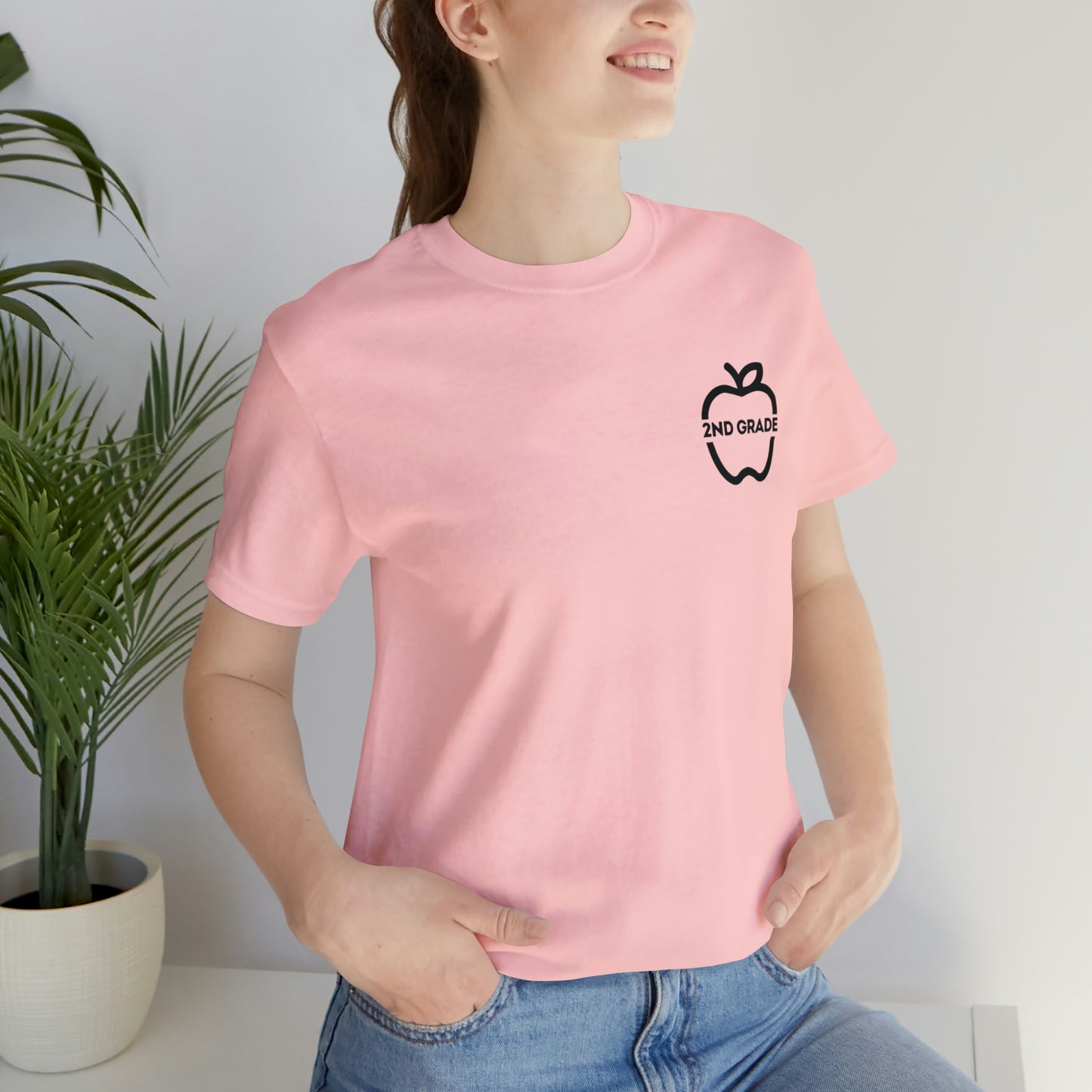 Grade Level Apple Tee-2nd Grade-Unisex Jersey Short Sleeve Tee