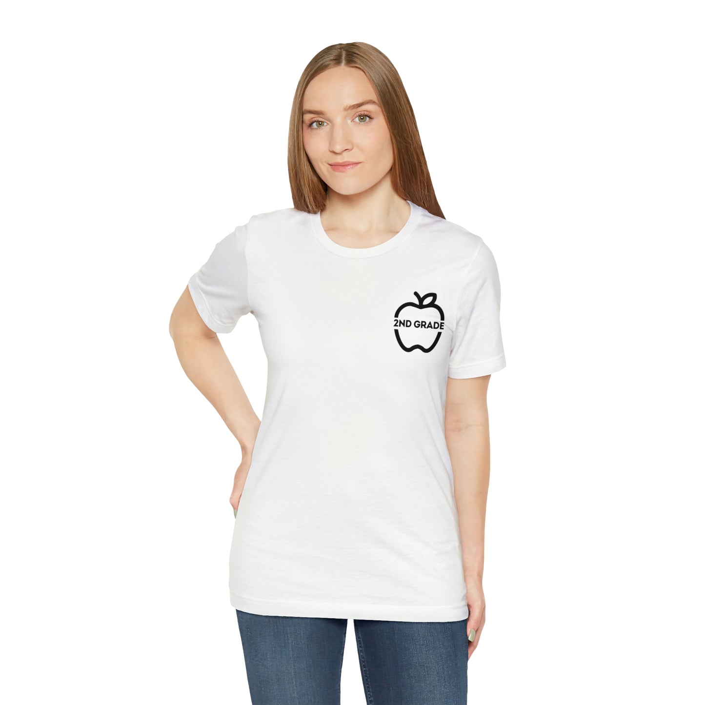 Grade Level Apple Tee-2nd Grade-Unisex Jersey Short Sleeve Tee