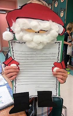 Santa Letter Writing Activity | Santa Craft | Santa Writing | Christmas Writing