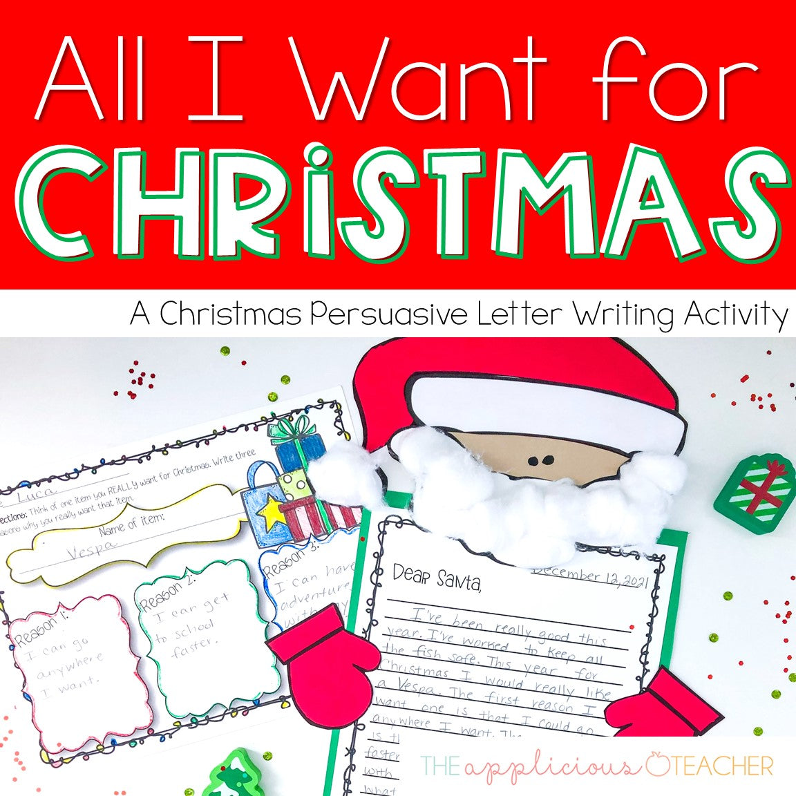 Santa Letter Writing Activity | Santa Craft | Santa Writing | Christmas Writing