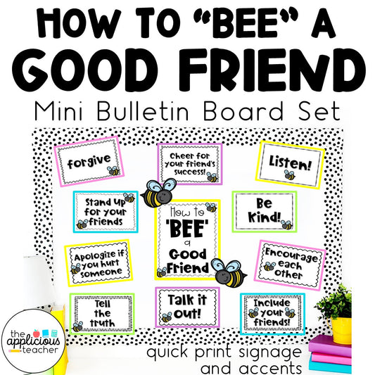 How to Be a Good Friend Mini Bulletin Board Set