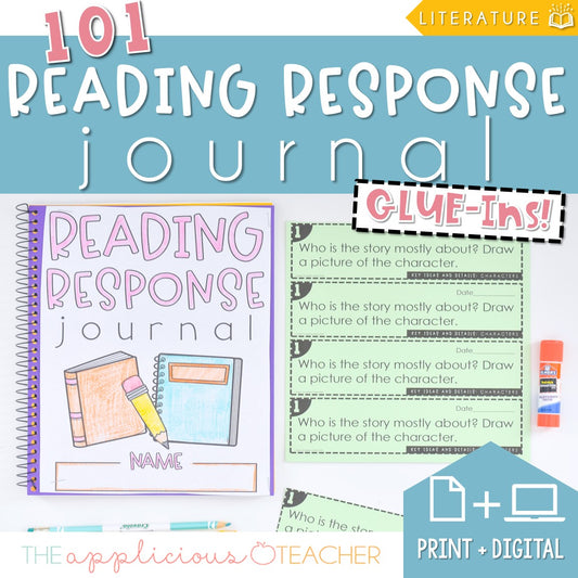 Reading Response Journal Glue-Ins Literature