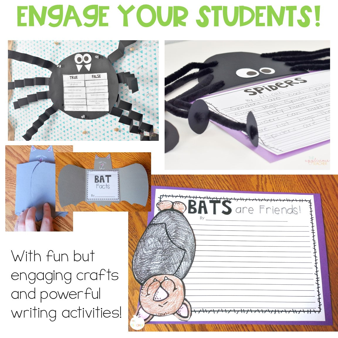 Bats and Spiders Activities Bundle | October Reading, Writing & Science Activities