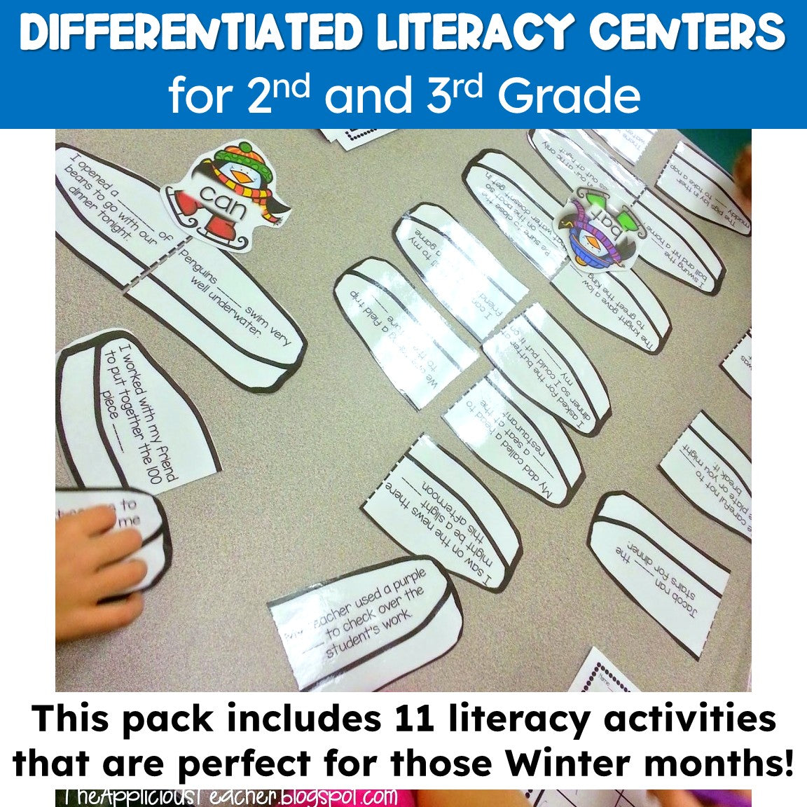 Snow Differentiated Literacy Centers for 2nd and 3rd Grade