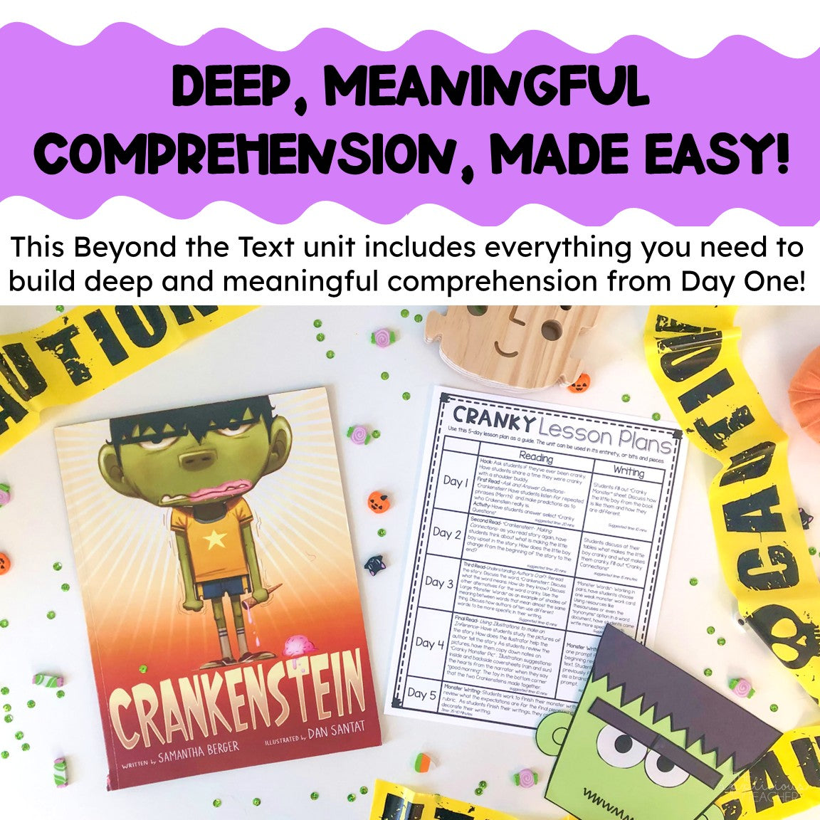 Crankenstein Reading Comprehension Activities