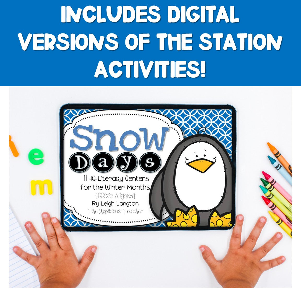 Snow Differentiated Literacy Centers for 2nd and 3rd Grade