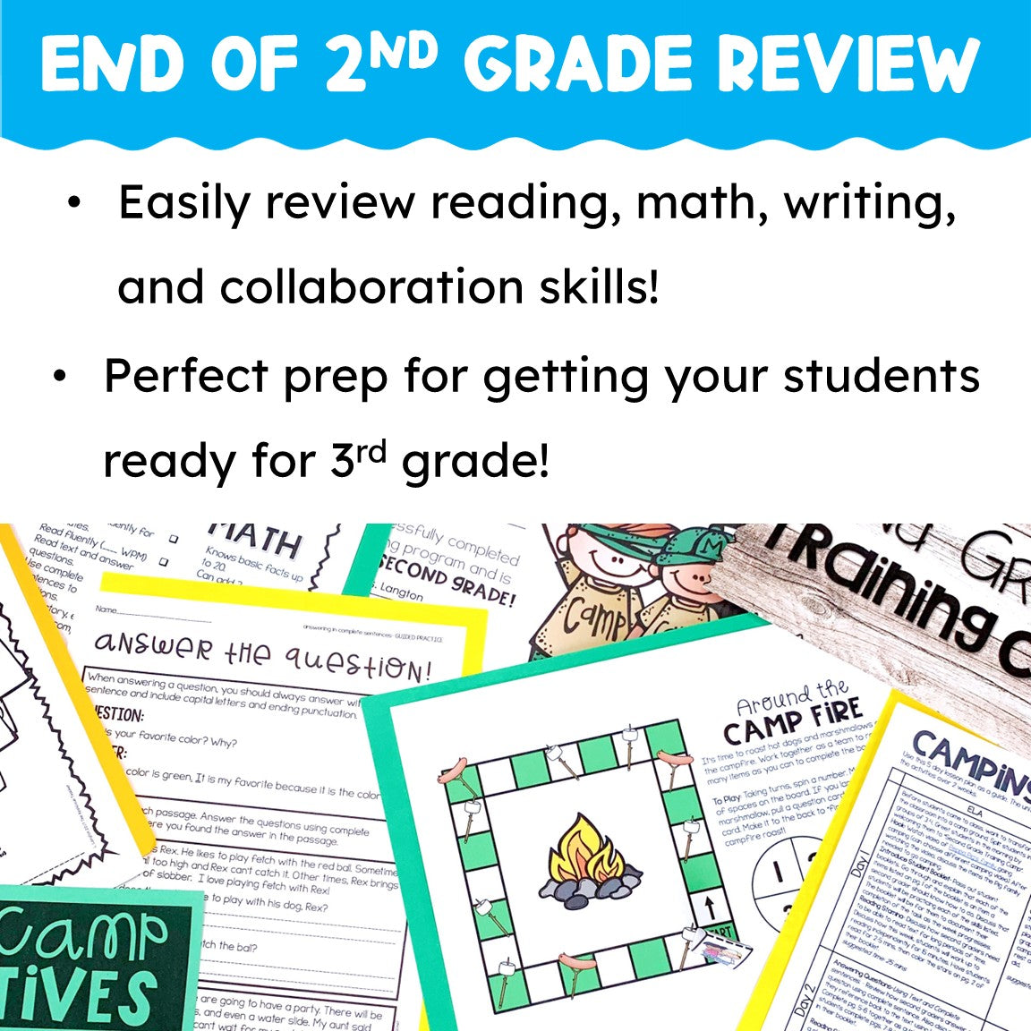 Third Grade Training Camp End of Year Review for 2nd Grade
