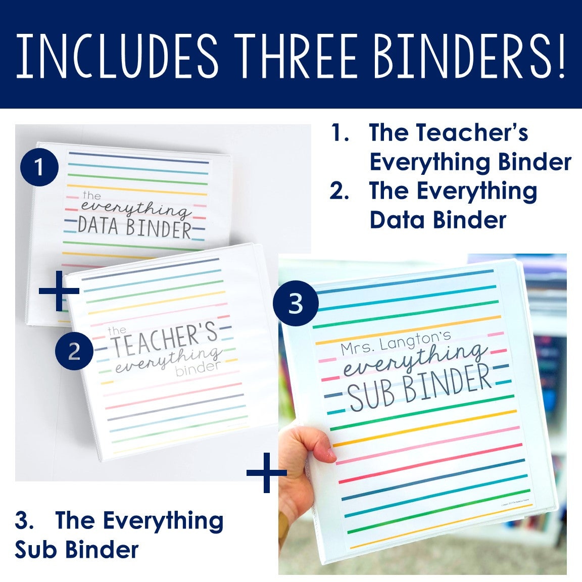 Teacher Everything Binder Bundle: Simple and Colorful