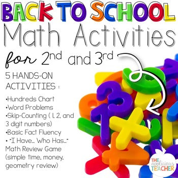 Back to School Math Activities for 2nd and 3rd Grade