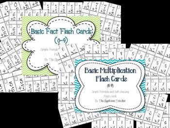 Basic Addition and Multiplication Flash Cards Bundle (0-9)