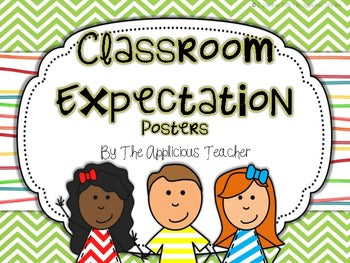 Chevron Classroom Expectation Posters