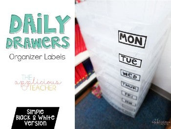 Daily Drawer Organizer Labels FREE