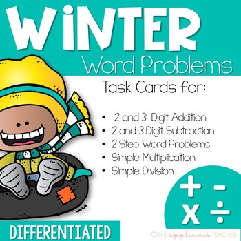 Differentiated Word Problem Task Cards: Add, Sub, Divide, Multiply