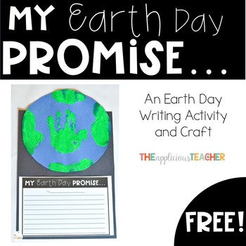 Earth Day Activity Writing and Hand-print Earth Craft Free