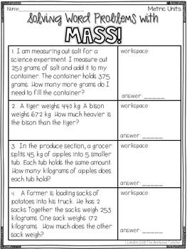 Mass and Capacity: Milliliters, Liters, Grams, and Kilograms