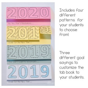 New Year's Resolution 2019 & 2020 Tab Book