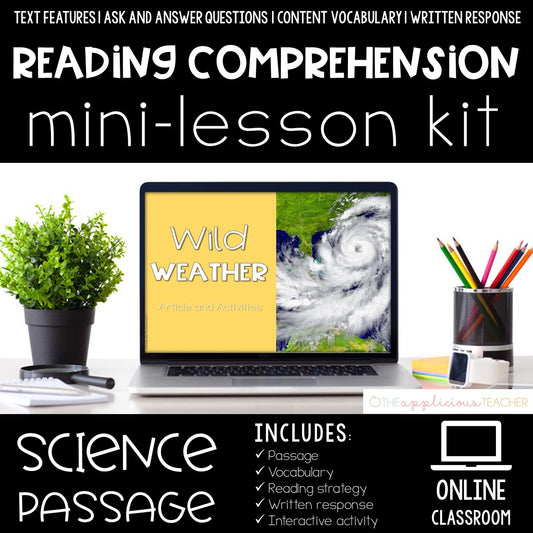 Wild Weather Reading Comprehension Mini Lesson for Digital Classrooms