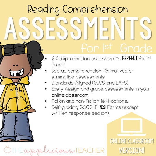 1st Grade Reading Comprehension Assessments DIGITAL CLASSROOM