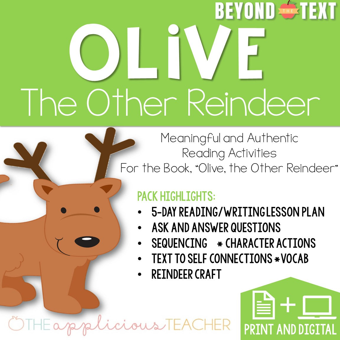 Olive the Other Reindeer Beyond the Text Activities