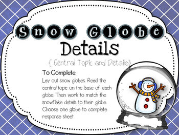 Snow Differentiated Literacy Centers for 2nd and 3rd Grade