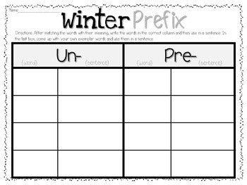 Snow Differentiated Literacy Centers for 2nd and 3rd Grade