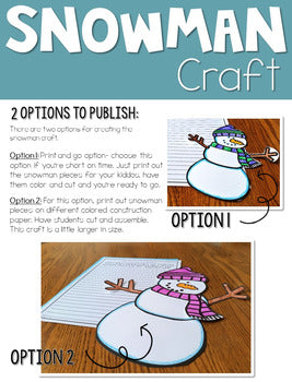 Snowman Writing How to Expository Writing and Craft