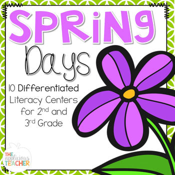 Spring Differentiated Literacy Centers for 2nd and 3rd Grade