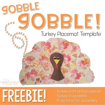 Thanksgiving Turkey Placemat Free Craft